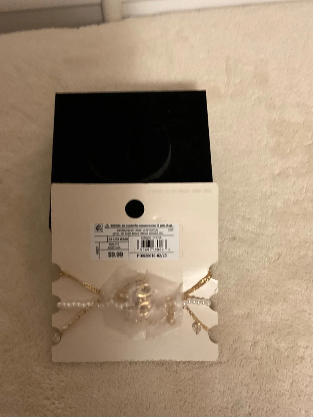 a new day Gold and White Layered Anklet Trio